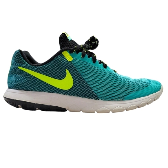 Nike Flex Experience Women's  Athletic Running Shoes Teal and Yellow Size 8.5 - Picture 1 of 14